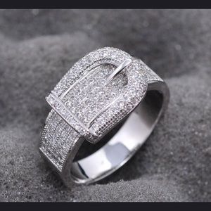 🎊2 for $35🎊🎀 Zircon Buckle Ring 🎀 Size: 6,7,8